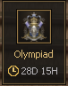 Botão Olympiad com o tempo restante da temporada.