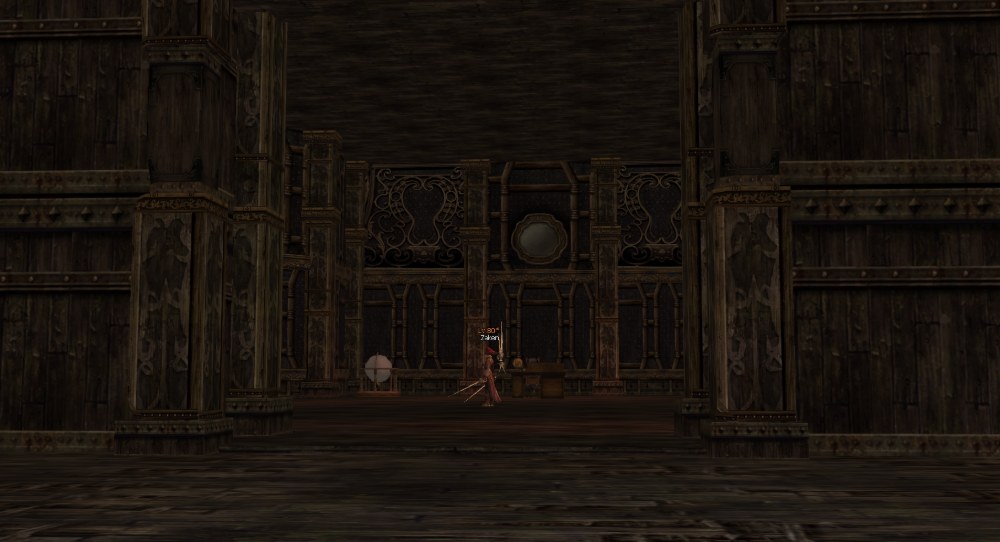 Zaken (Lv 80*) localizado dentro de sua sala exclusiva no navio.
